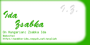 ida zsabka business card